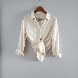 Vintage cream silk shirt